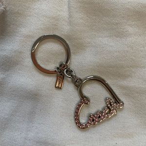 Coach heart keychain
